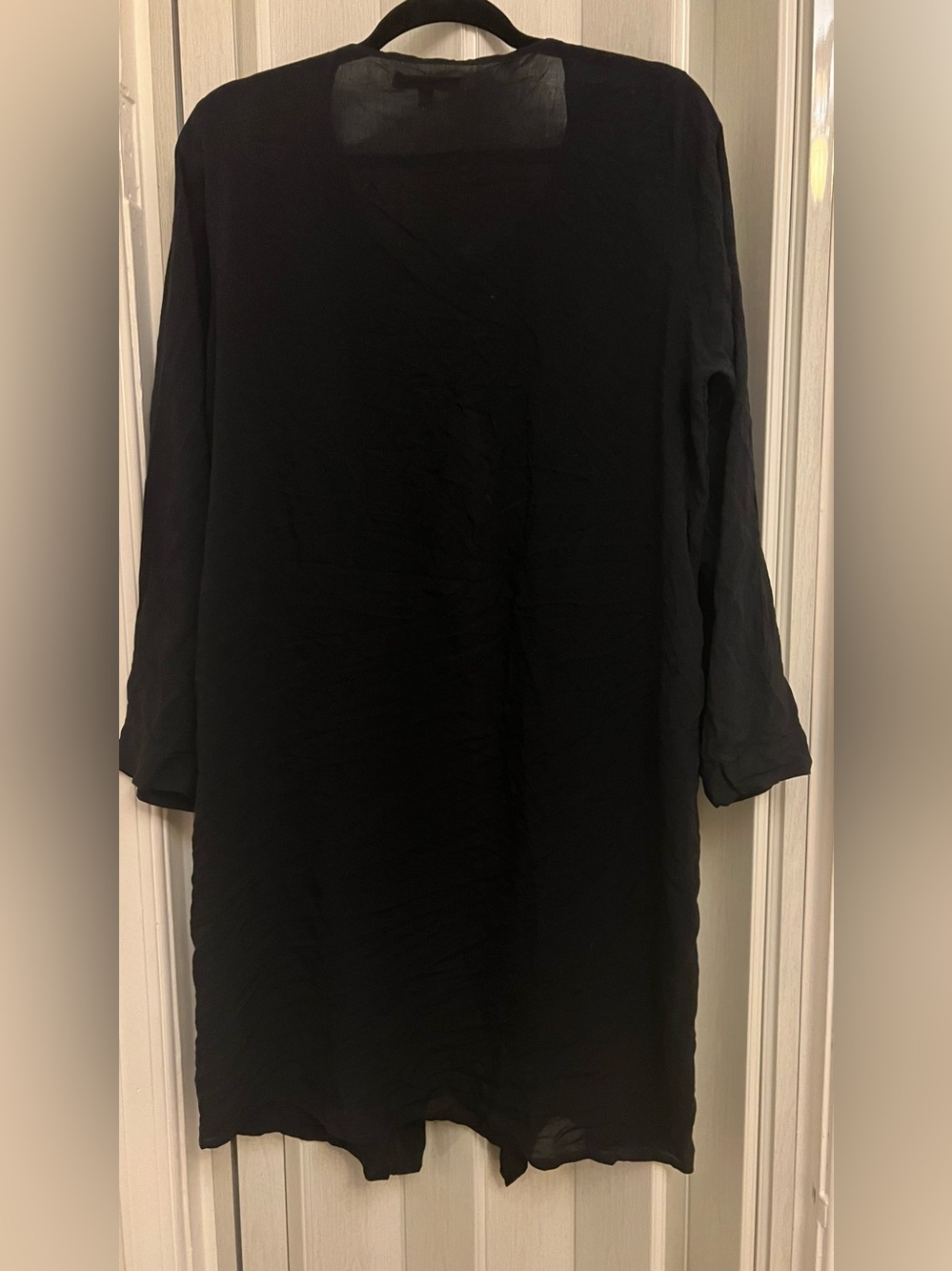 Black Palm-Embroidered Robe - Picture 4 of 5